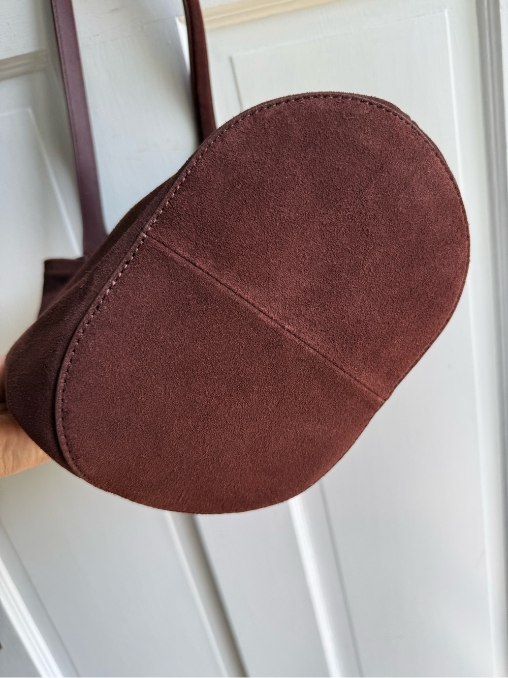 J. Crew Deep Brown Suede Berkeley Bucket Shoulder Tote - Picture 3 of 7